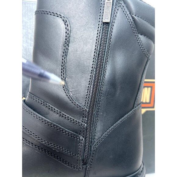 Harley Davidson Men Booker Boots Black Leather Motorcycle Boots Size 13 - Picture 12 of 16